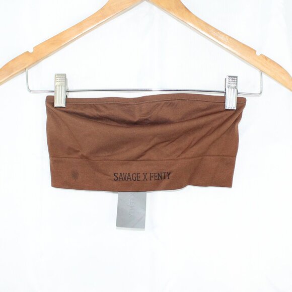 Savage X Fenty Seamless Bandeau Bralette Medium in Brown Sugar Nude - Picture 1 of 4